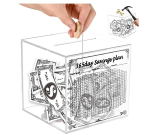 10k Savings Challenge Smash Box for Money Saver, Digital Unbreakable Piggy Bank - Picture 1 of 9