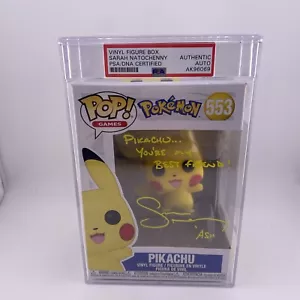 Sarah Natochenny Ash Ketchum Signed Pikachu Funko Pop PSA Authentic Encased - Picture 1 of 6
