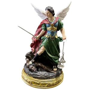 Archangel Michael Statue 12" - Non-Hand-Painted Resin Figurine with Sword - Picture 1 of 8
