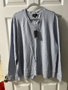 Top pullover da donna Monrow taglia XXL blu bambino manica lunga - Foto 1 di 10
