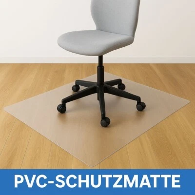 Schreibtischstuhl Unterlage Bodenschutzmatte Bürostuhlunterlage 2 mm / Klar - Bild 1 von 4