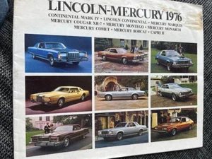 Catalogue / Brochure LINCOLN CONTINENTAL/MERCURY MARQUIS/COUGAR de 1976 " - Foto 1 di 1