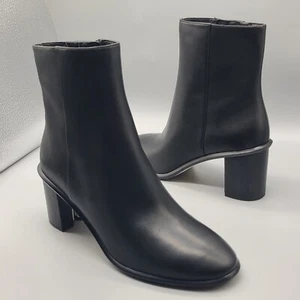 Tory Burch Brooke boots Bootie Stamped Heel Black Calf Womens Sz 8.5 new $458 - Picture 1 of 9
