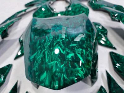 NUEVO kit de carenado de fibra de carbono forjado verde para Kawasaki Ninja 650 2017-2019 Foto 1 de 3