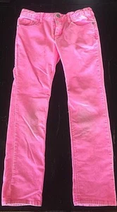 EUC Gymboree Girls Skinny Neon Pink Corduroys Size 7 - Picture 1 of 1