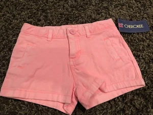 Cherokee Neon Pink Size XS 4/5 Girls Shorts New With Tags - Picture 1 of 3