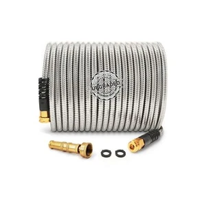 Cesun 50' Stainless Steel Metal Garden Water Hoses Heavy Duty Flexible Pack of 1 - Picture 1 of 6