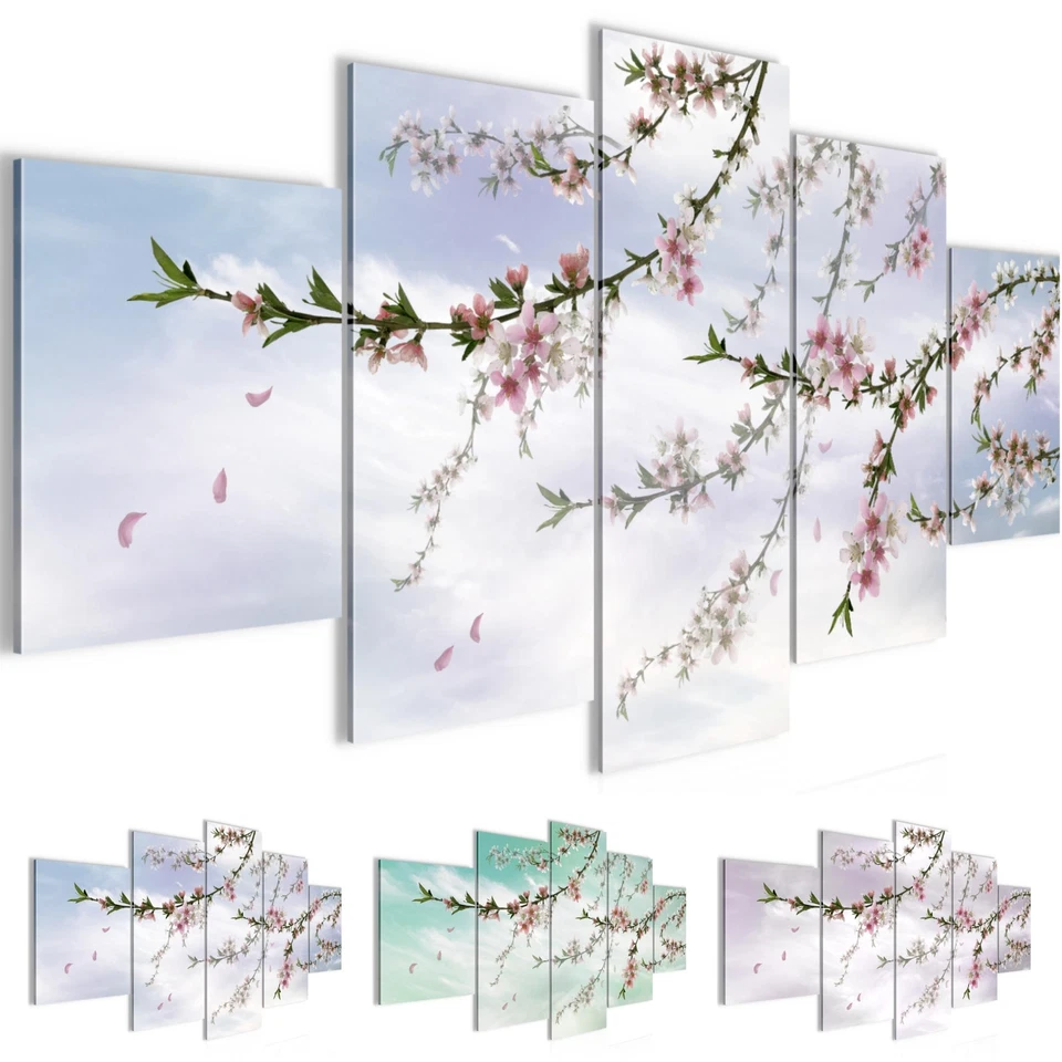 Wandbilder Wohnzimmer XXL Blumen Sakura Moderne Bild Japan - Bild 1 von 1