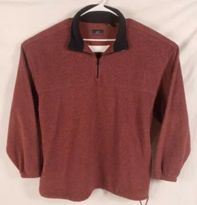 Mens Size 2XL Maroon 1/4 Zip Pullover Fleece by SRT 2 Front Pockets - Picture 1 of 9