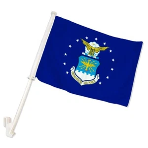 1pc Air Force 12x15in Double-Sided Car Flag Military Car Window Display - Picture 1 of 3