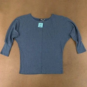 Aifer Women's Size Large Gray Blue Off The Shoulder Long Sleeve Tunic Top NWT - Picture 1 of 9