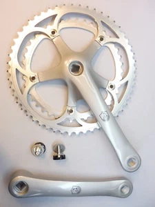 Juego de platos y platos Campagnolo Stratos 170 42.52 - NOS bicicleta L'eroica - Imagen 1 de 7