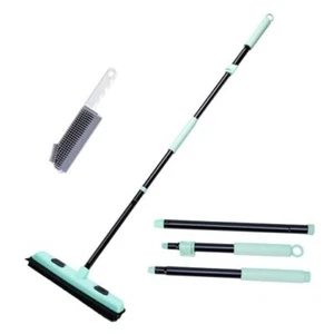 Rubber Broom Pet Hair Remover with Squeegee, 52.3 Inches Long Avocado Green - Picture 1 of 7