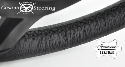 PARA CITROEN SM 1970 - 1975 CUBIERTA VOLANTE CUERO ITALIANO REAL NEGRO HÁGALO USTED MISMO - Imagen 1 de 4