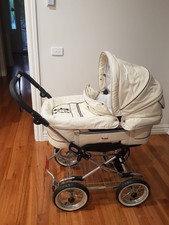 emmaljunga white leather pram