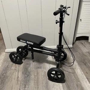 KneeRover Knee Scooter with Hand Brakes Adjustable Black Steering Leg Mobility - Picture 1 of 6