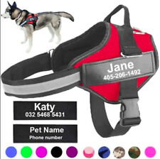 AU Custom Dog NO PULL Harness Reflective Adjustable Pet INCLUDES Custom Tag!