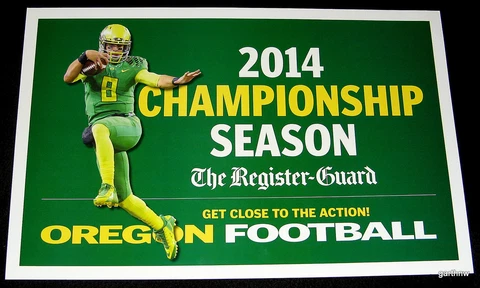 MARCUS MARIOTA 2014 ADVERTISING POSTER OREGON DUCKS FOOTBALL CHAMPIONSHIP SEASON Cover