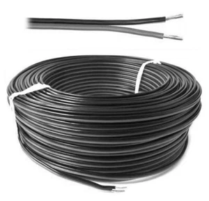 Câble fil Plat multipolaire section 2x1,5 mmq Gris Noir - Picture 1 of 1