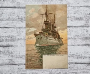 AK S. M. S. Fürst Bismarck Kreuzer Seewehr Marine Schiff Postkarte Raoul Frank - Picture 1 of 2