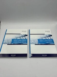 Kaplan Securities Series 63-9th Edition-License Exam Manual&Class Notes - Picture 1 of 8
