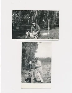 Vintage 1964 Gay Interest Affection Buddies 2 RPPC Pair Self Portrait by Timer - Picture 1 of 2