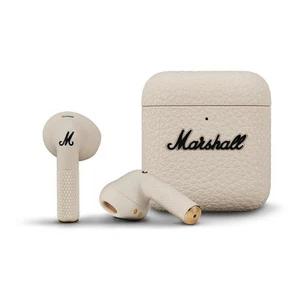 Auriculares inalámbricos Marshall Minor IV crema con conectividad Bluetooth - Imagen 1 de 9