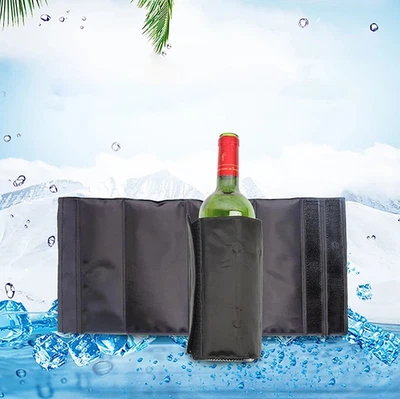Enfriador de botellas de gel congelador manga enfriador de vino 1 pieza para champán y aire libre - NUEVO Foto 1 de 4