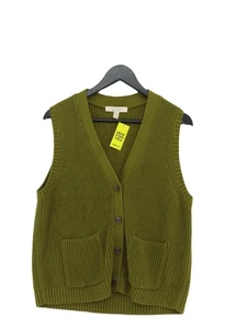Seasalt Women's Cardigan UK 16 Green 100% Cotton V-Neck Cardigan - Picture 1 of 5