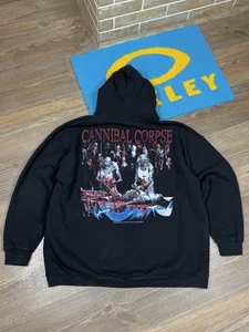 Vintage Cannibal Corpse 2003 Zombie Faded Metal Rock Hoodie Size XL - Picture 1 of 17