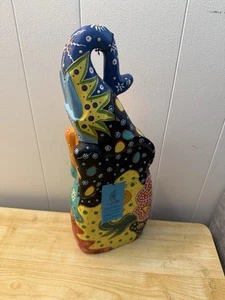 SCULTURA ARTIGIANALE IN LEGNO DI ELEFANTE MULTICOLORE INDONESIA - Foto 1 di 6