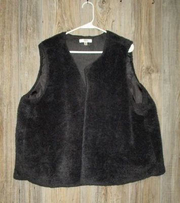 Chaleco Daily Thread para mujer negro de piel sintética talla 3X Goblincore Witchcore Vampcore Foto 1 de 4