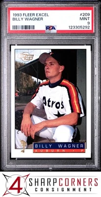 1993 FLEER EXCEL #209 BILLY WAGNER RC HOF PSA 9 - Image 1 of 2