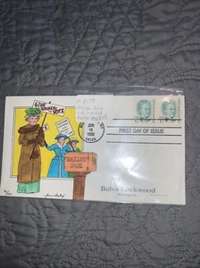 SUFFRAGETTE-BELVA LOCKWOOD-US FDC #2178 PASLAY CLASSIC CACHET - Picture 1 of 2