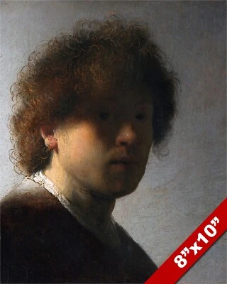 ARTISTA REMBRANDT VAN RIJN AUTORRETRATO PINTURA ARTE HOLANDÉS IMPRESIÓN EN LIENZO REAL Foto 1 de 4