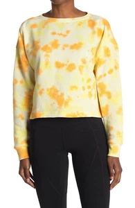 Z by Zella Sunset Tie Dye Pullover Sweatshirt Cropped Langarm Small Neu - Bild 1 von 5