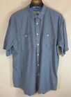 Orvis Shirt Men XL (48” Chest) Short Sleeve Button Front Pockets Gray Collared