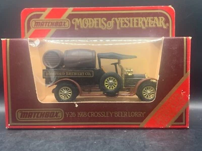 Matchbox Yesteryear Y-26 1918 Crossley Delivery Truck “Beer Lorry” - Image 1 of 2