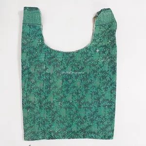 Borsa trapuntata vintage Stitch Kantha, borsa da trasporto mamma, tutti i giorni, borsa verde a tracolla, - Foto 1 di 4