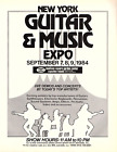 vtg 1984 NEW YORK GUITAR & MUSIC EXPO MAGAZINE PRINT AD Madison Square Garden NY