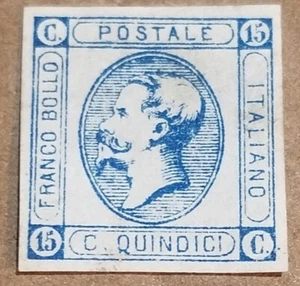 Scott Italy 23 1863 15 centesimi cerniera nuova n. G7m - Foto 1 di 2