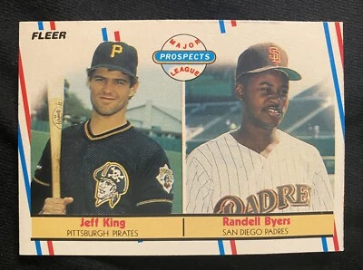1988 Fleer - #653 Jeff King, Randy Byers (RC) - Image 1 of 2