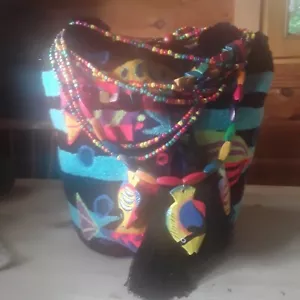 Mochila Wayou Tasche mit passender kette XXL NEU aus Columbien - Bild 1 von 18
