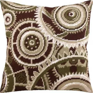 Funda de Almohada de Tapiz Kit Hágalo Usted Mismo "Reloj" Kit de Punta de Aguja Lona Impresa - Imagen 1 de 5