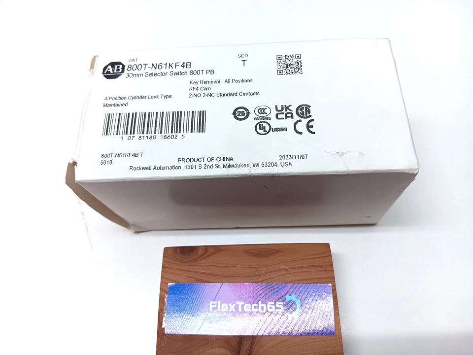 Interruptor selector accionado por llave Allen Bradley 800T-N61KF4B NUEVO Foto 1 de 1