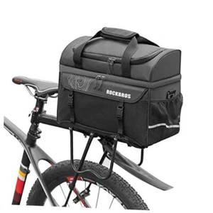 Bike Trunk Cooler Bag Bicycle Rack Rear Seat Carrier Bag Insulated Bike - Picture 1 of 7