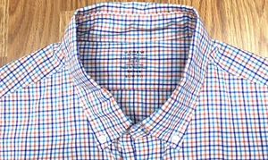 J.CREW SLIM FIT 100% COTTON SHIRT WHITE, ORANGE & BLUE LARGE, L - Picture 1 of 5