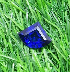 10.31 Ct Flawless Burmese Royal Blue Sapphire Lab Grown Fancy Cut Loose Gemstone - Picture 1 of 10
