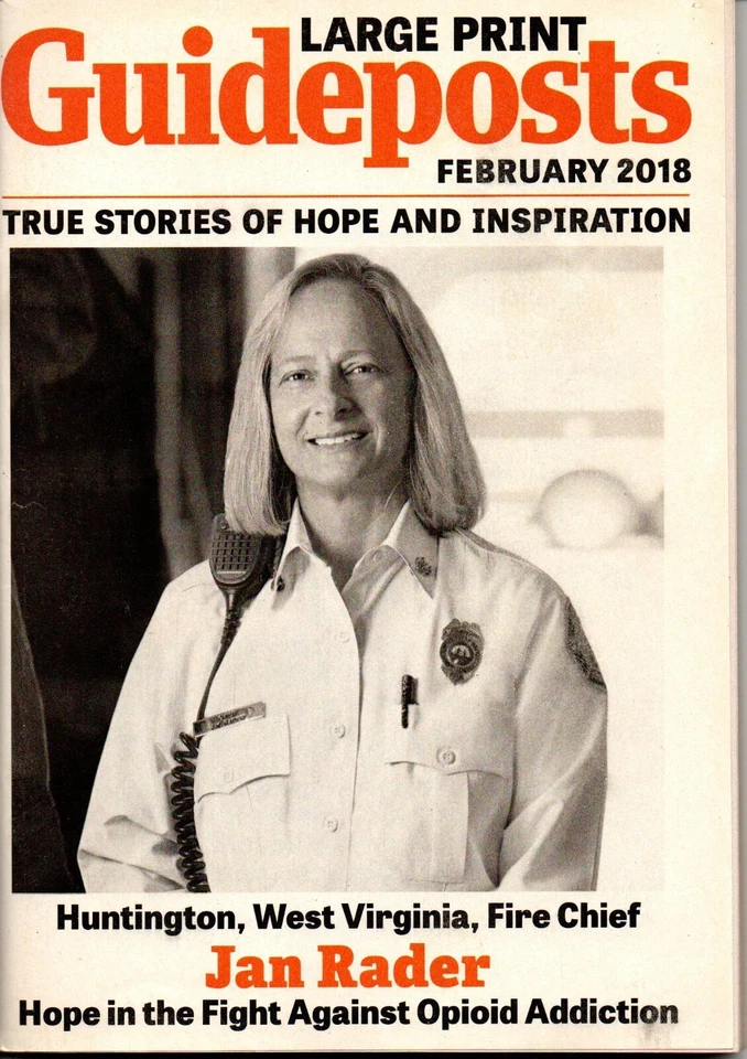 Guideposts Magazine Large Print February 2018 Huntington WV Fire Chief Jan Rader - Image 1 of 1