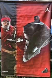 RARE VINTAGE RETRO JORDAN SHOE STORE Window SIGN DISPLAY approximately 71 X 48 - Picture 1 of 1